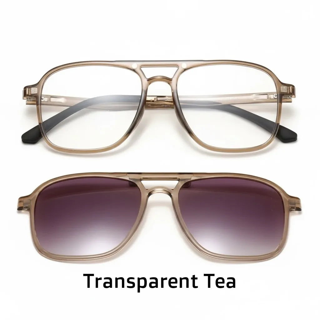 TR90 Magnetic Clip-On Polarized Sunglasses - 2-in-1 Optical Frame