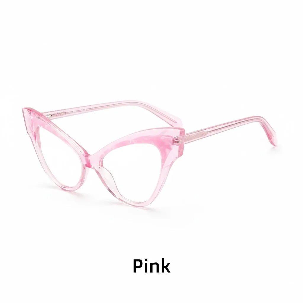 Retro Cat Eye Acetate Eyeglass Frame - Model 21115