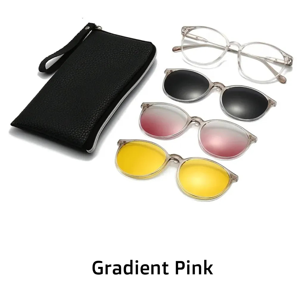TR90 Retro Circular Polarized 5-in-1 Magnetic Glasses