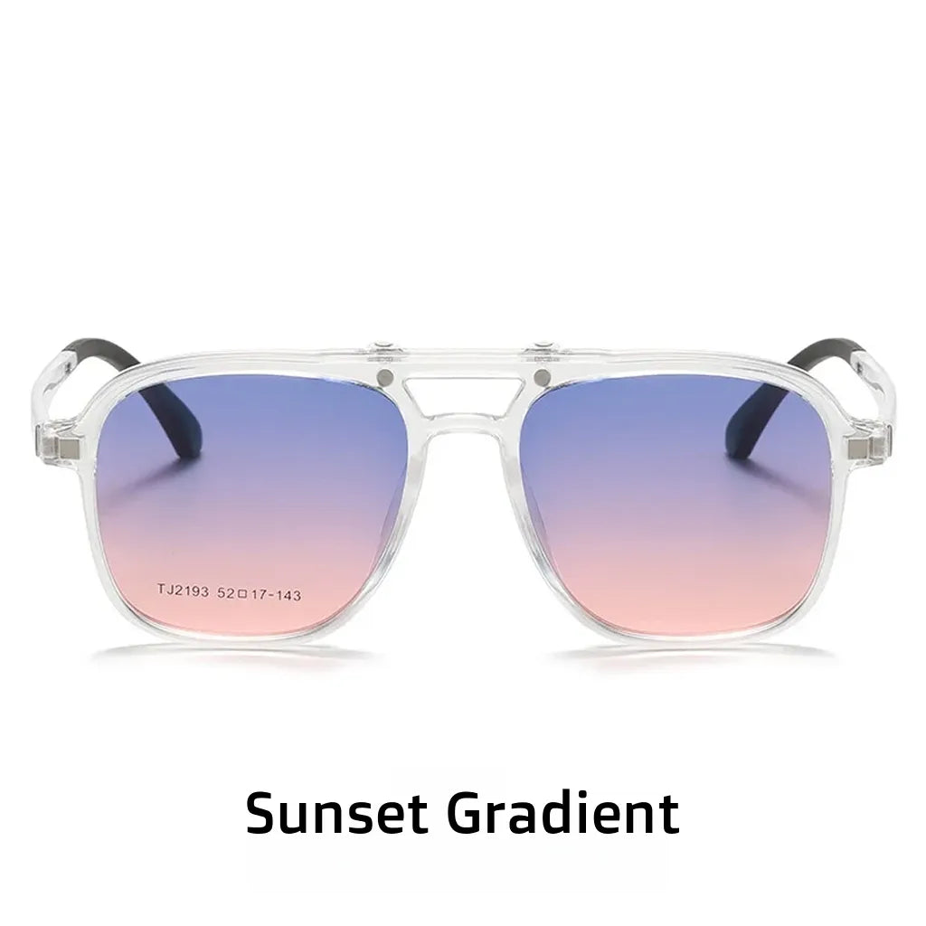 Magnetic 2-in-1 Prescription Glasses with Clip-On Sunglasses