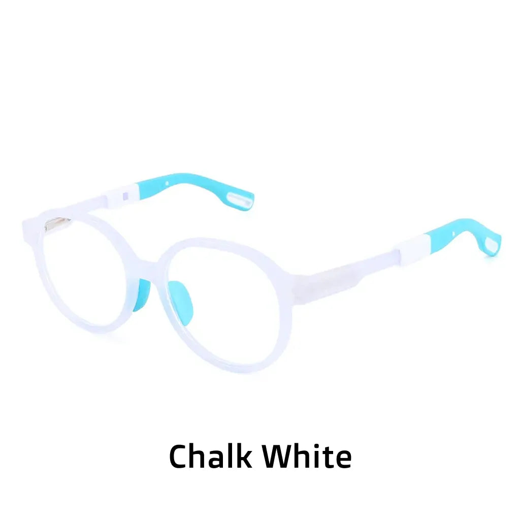Kids Round Blue Light Blocking Glasses - TR90 Frame Ages 8-12