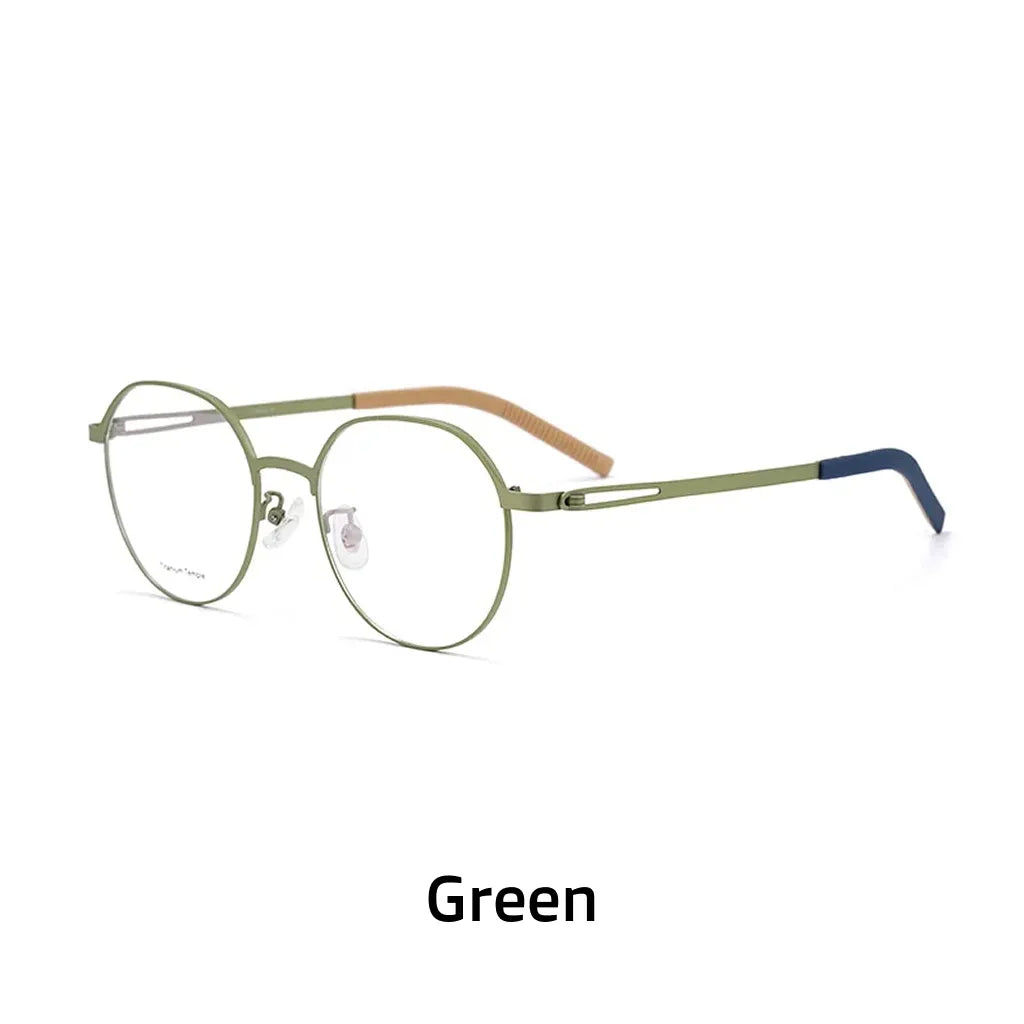 Ultra-Light Titanium Optical Glasses Frame - Retro Polygonal Design