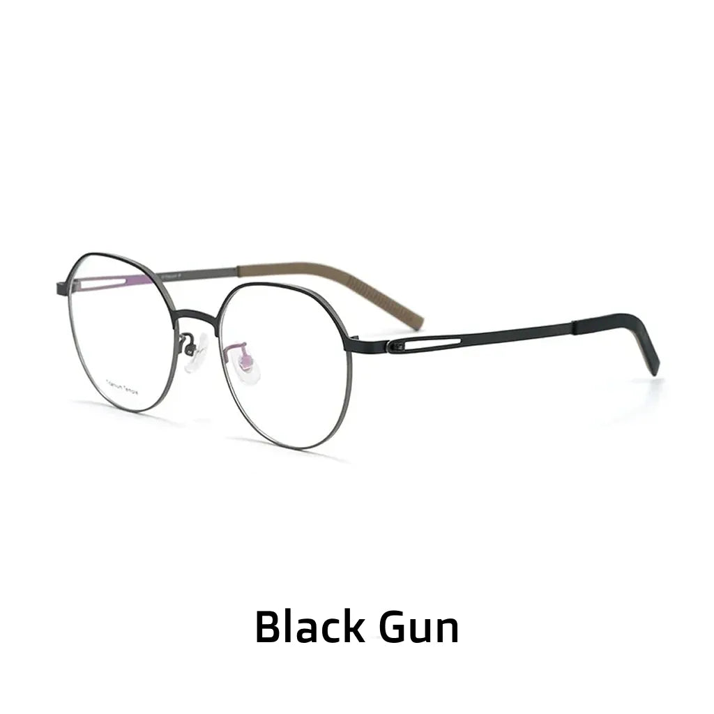 Ultra-Light Titanium Optical Glasses Frame - Retro Polygonal Design