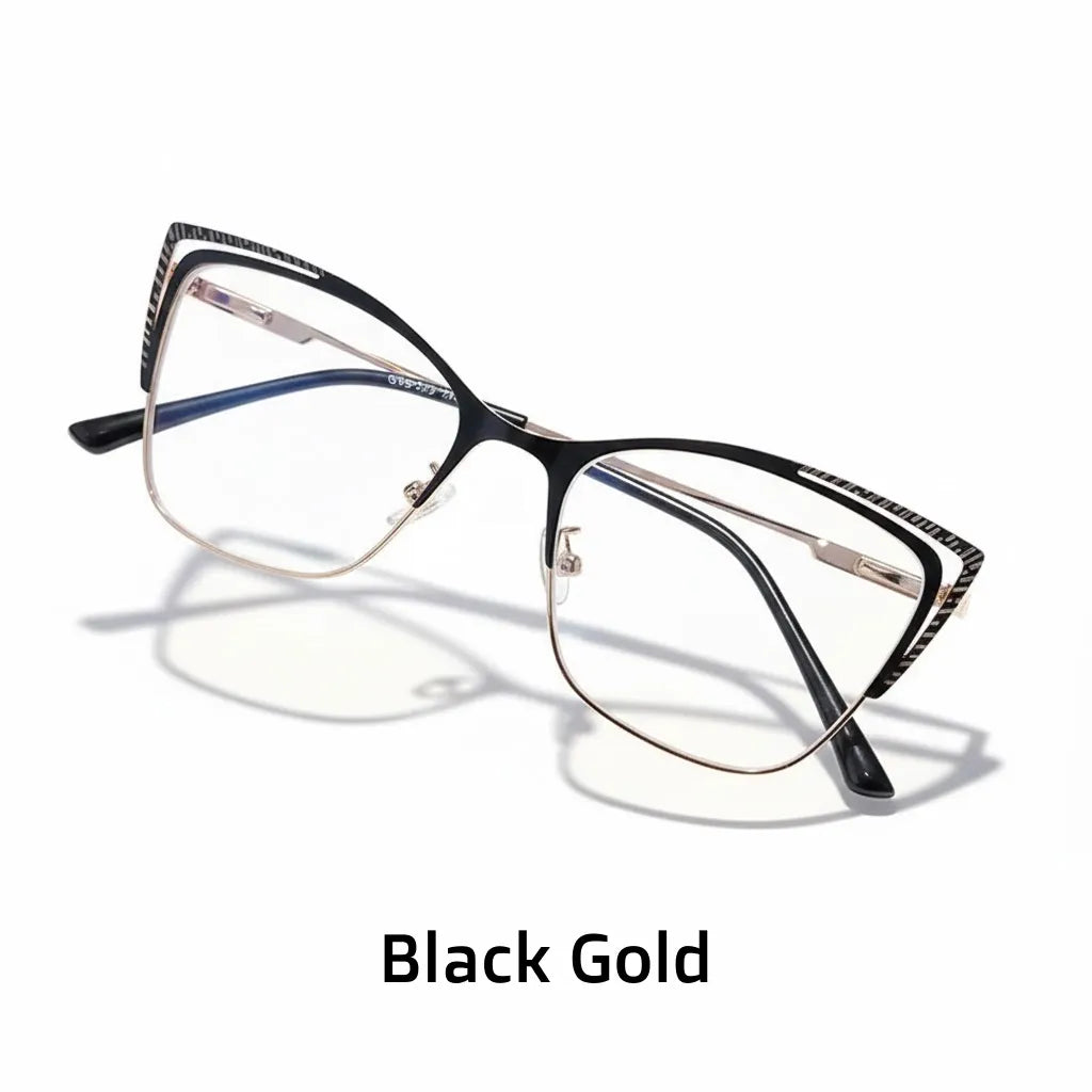 Anti-Blue Light Metal Glasses Frame for Women