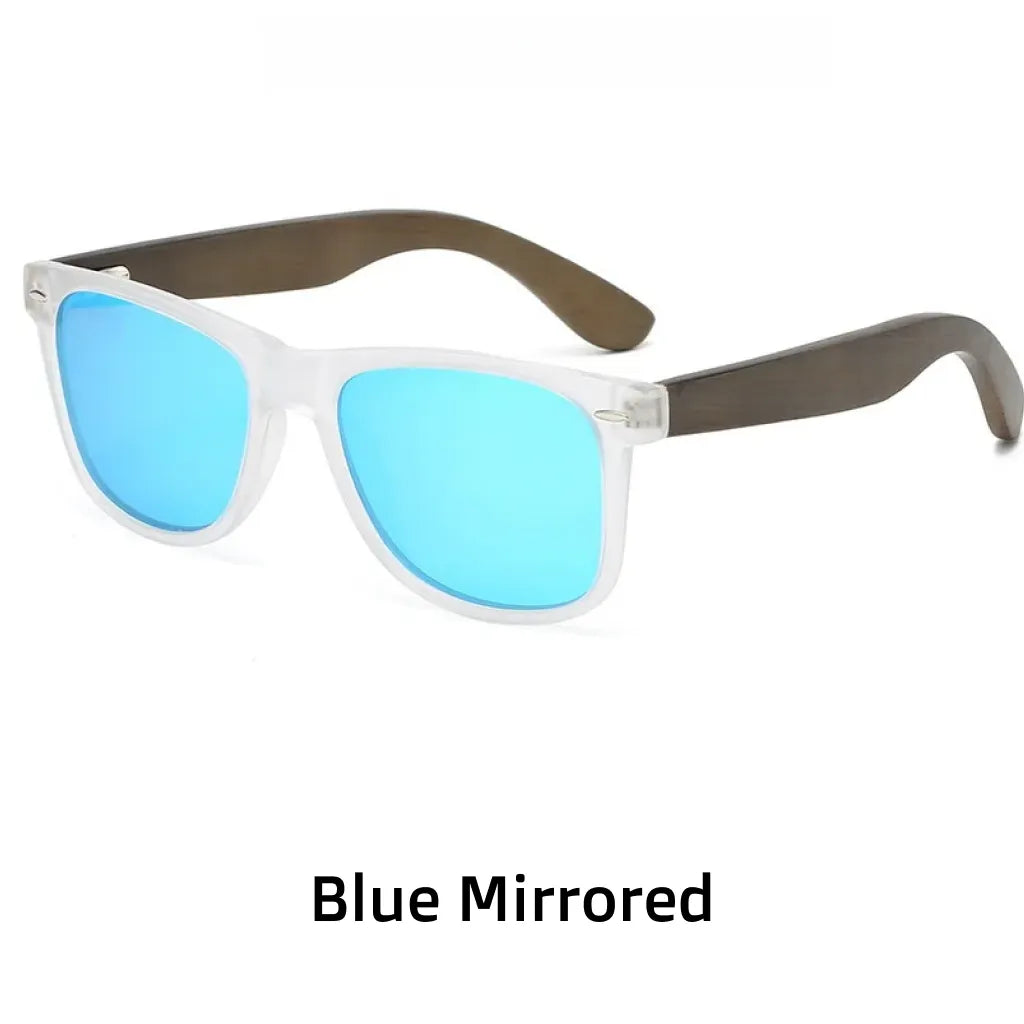 Ultra-Light Bamboo Wood Polarized Square Sunglasses
