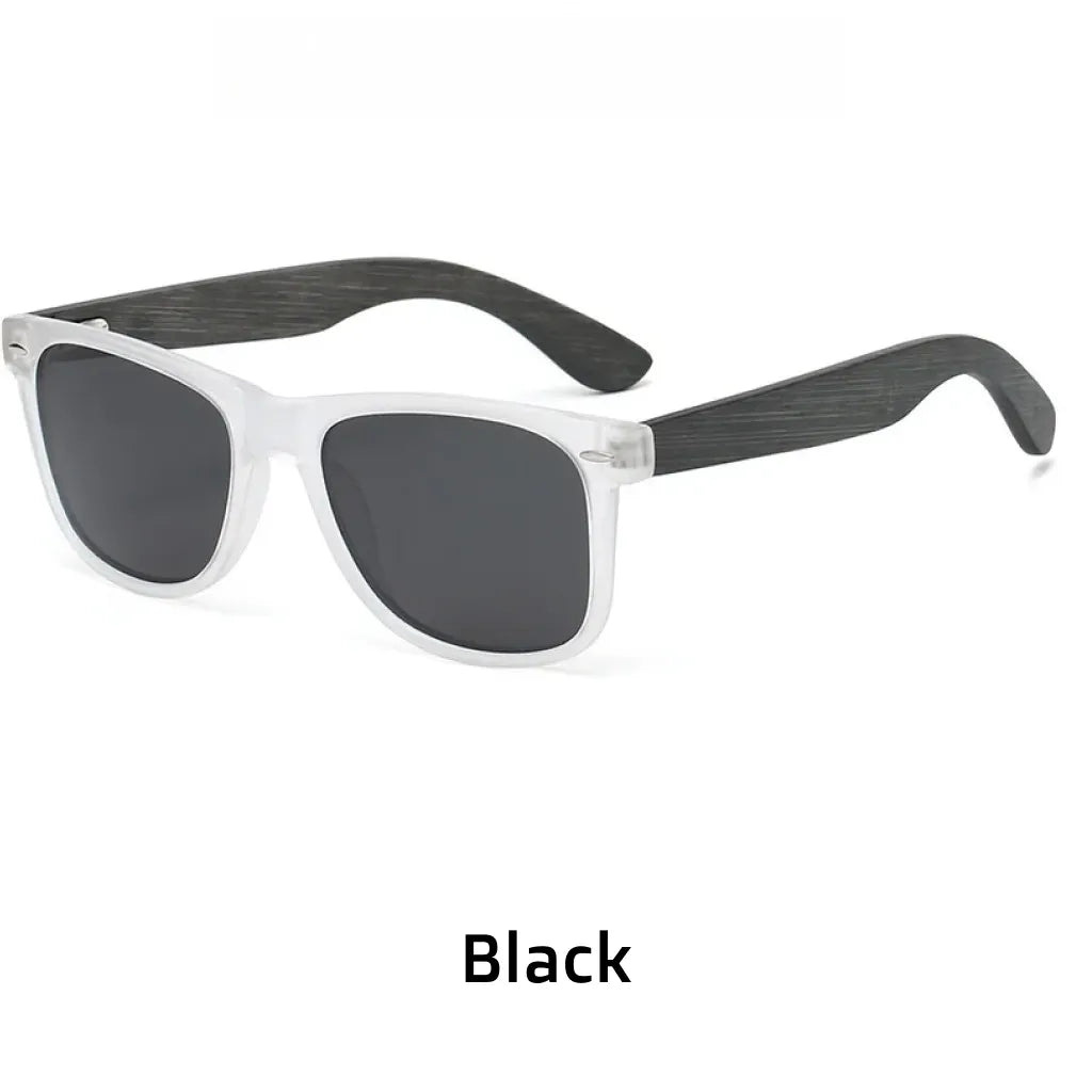 Ultra-Light Bamboo Wood Polarized Square Sunglasses