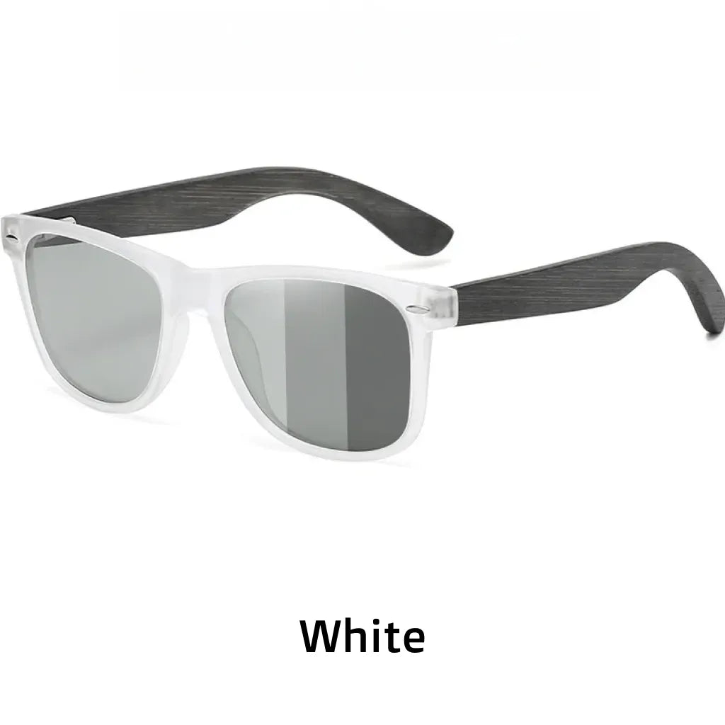 Ultra-Light Bamboo Wood Polarized Square Sunglasses
