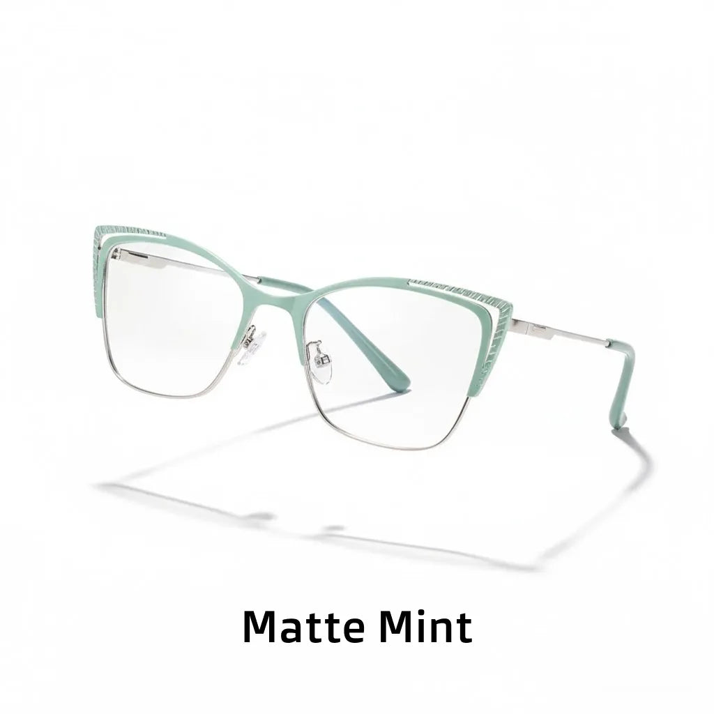 Anti-Blue Light Metal Glasses Frame for Women