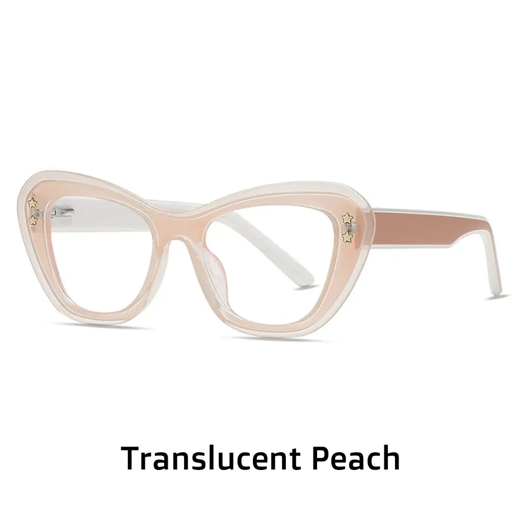 Retro Cat Eye Glasses Frame - Anti Blue Light Optical Prescription