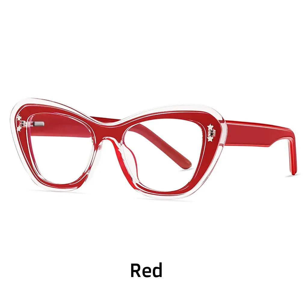 Retro Cat Eye Glasses Frame - Anti Blue Light Optical Prescription
