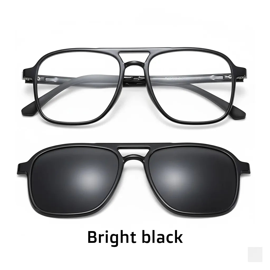 TR90 Magnetic Clip-On Polarized Sunglasses - 2-in-1 Optical Frame