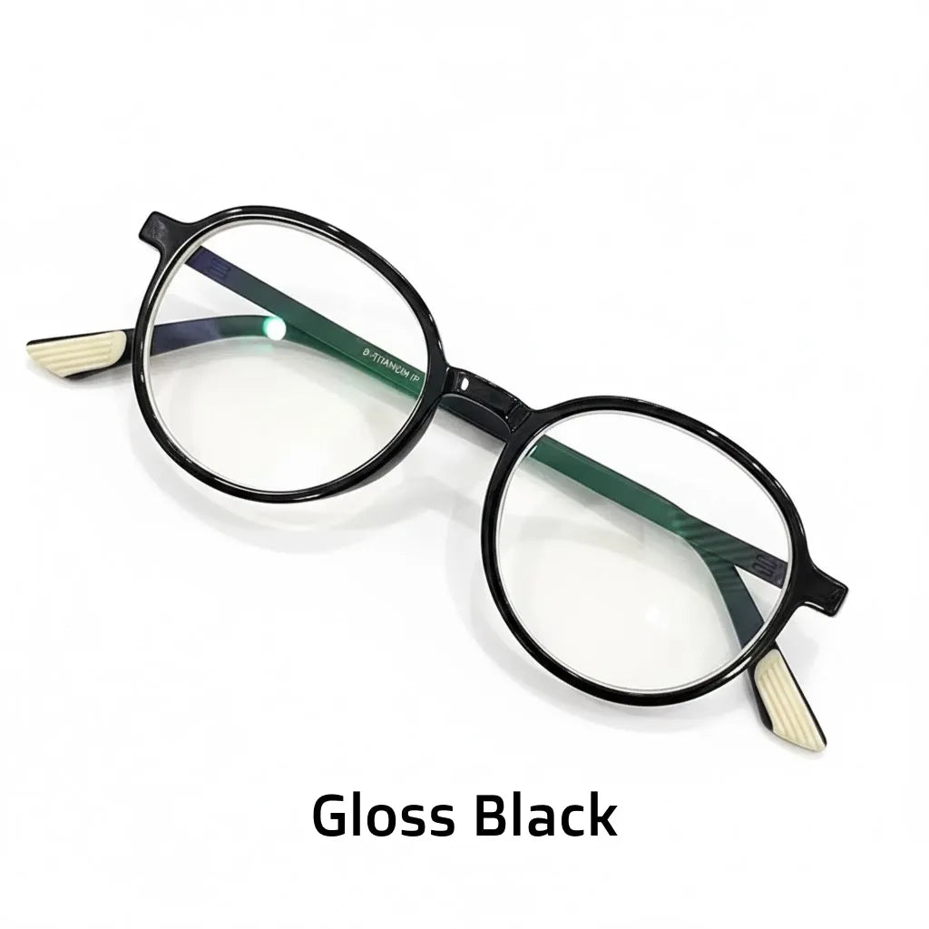 Ultra-Light Titanium Round Glasses Frame