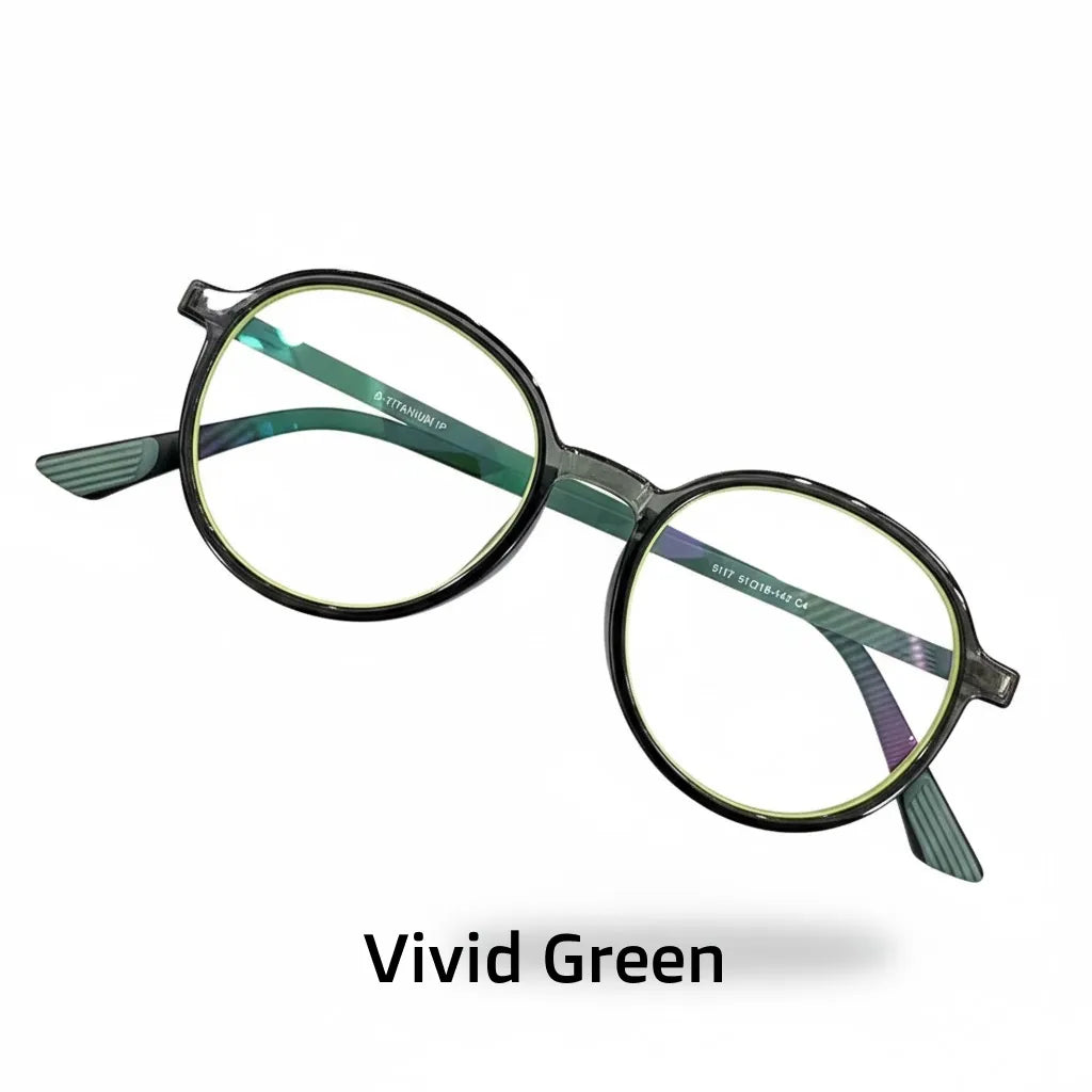 Ultra-Light Titanium Round Glasses Frame
