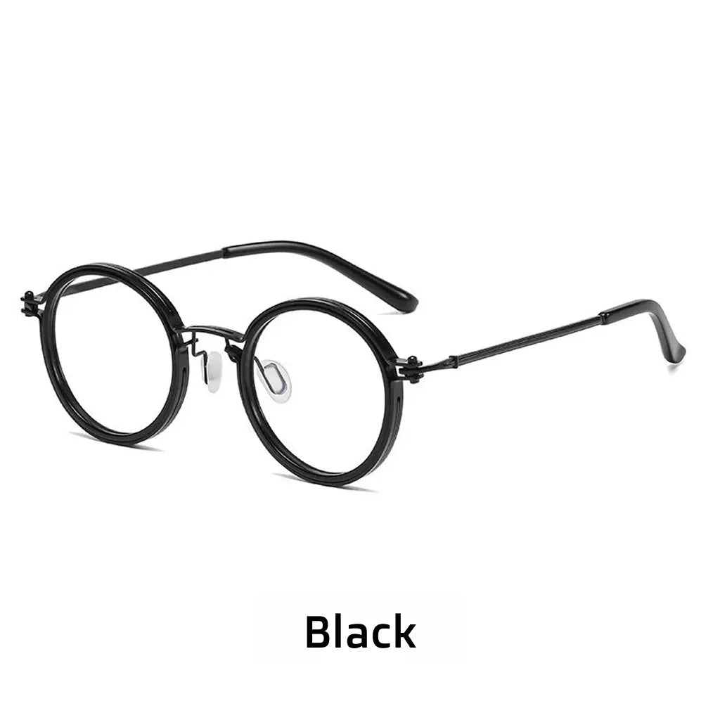 Retro Round Metal Glasses Frames - Blue Light Blocking Optical Prescription