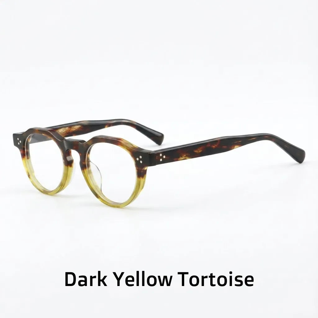 Retro Round Tortoiseshell Eyeglass Frame - Optical Prescription Glasses