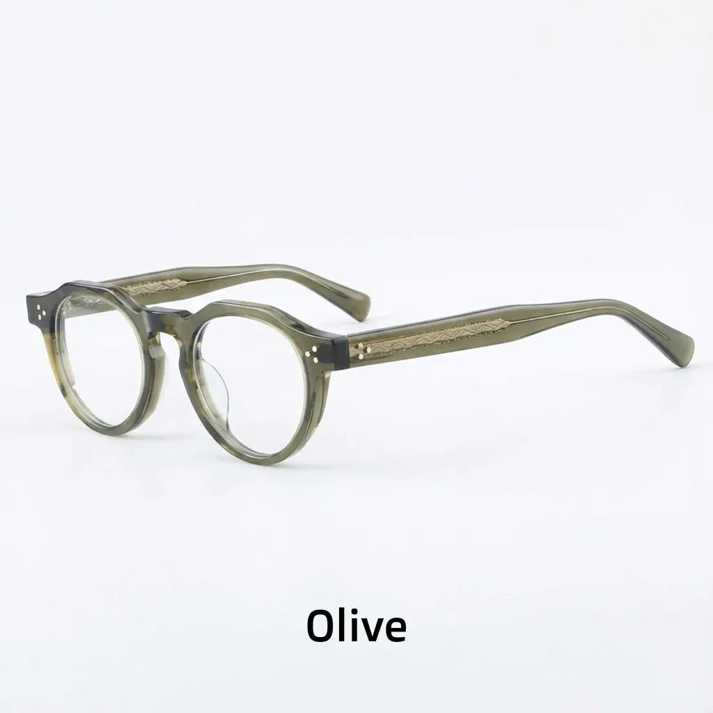 Retro Round Tortoiseshell Eyeglass Frame - Optical Prescription Glasses
