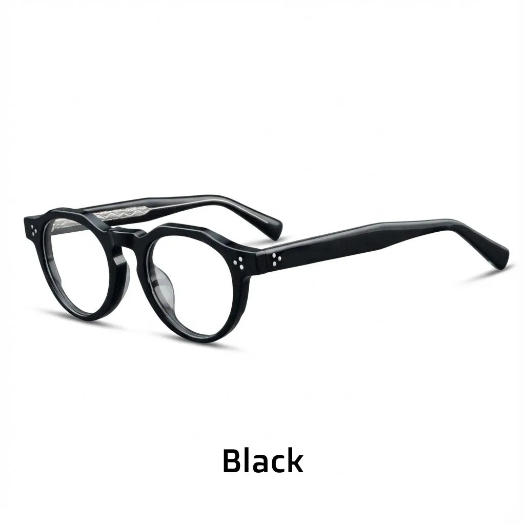 Retro Round Tortoiseshell Eyeglass Frame - Optical Prescription Glasses