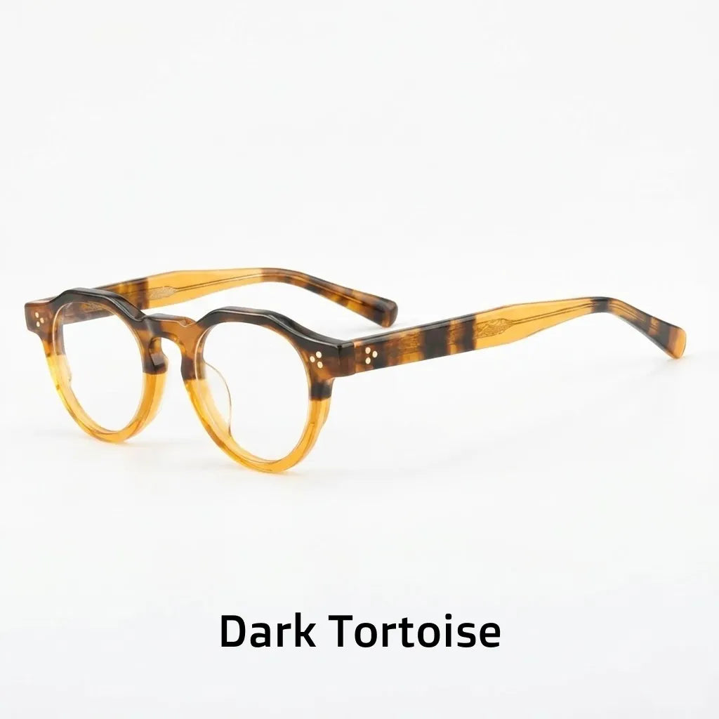 Retro Round Tortoiseshell Eyeglass Frame - Optical Prescription Glasses