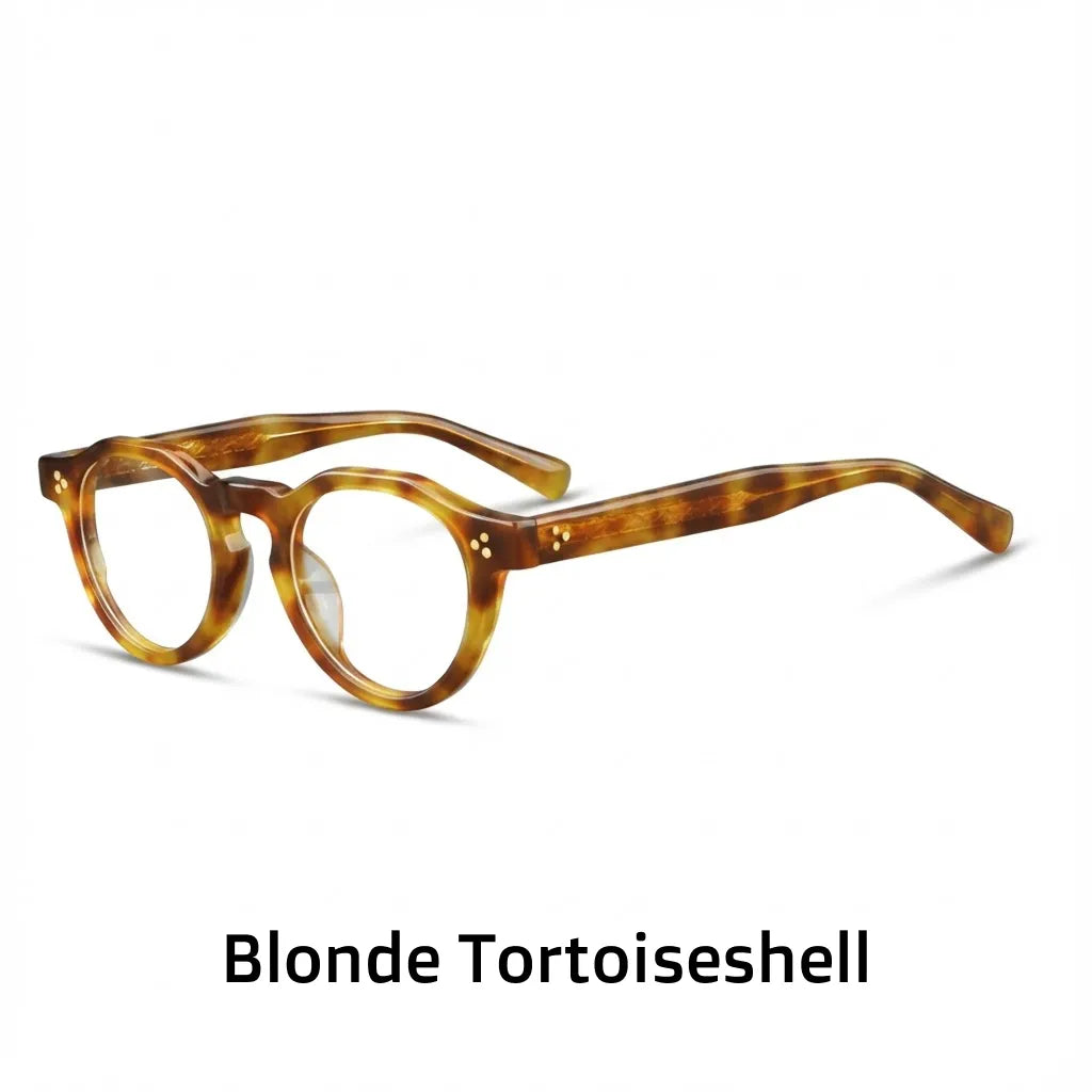 Retro Round Tortoiseshell Eyeglass Frame - Optical Prescription Glasses