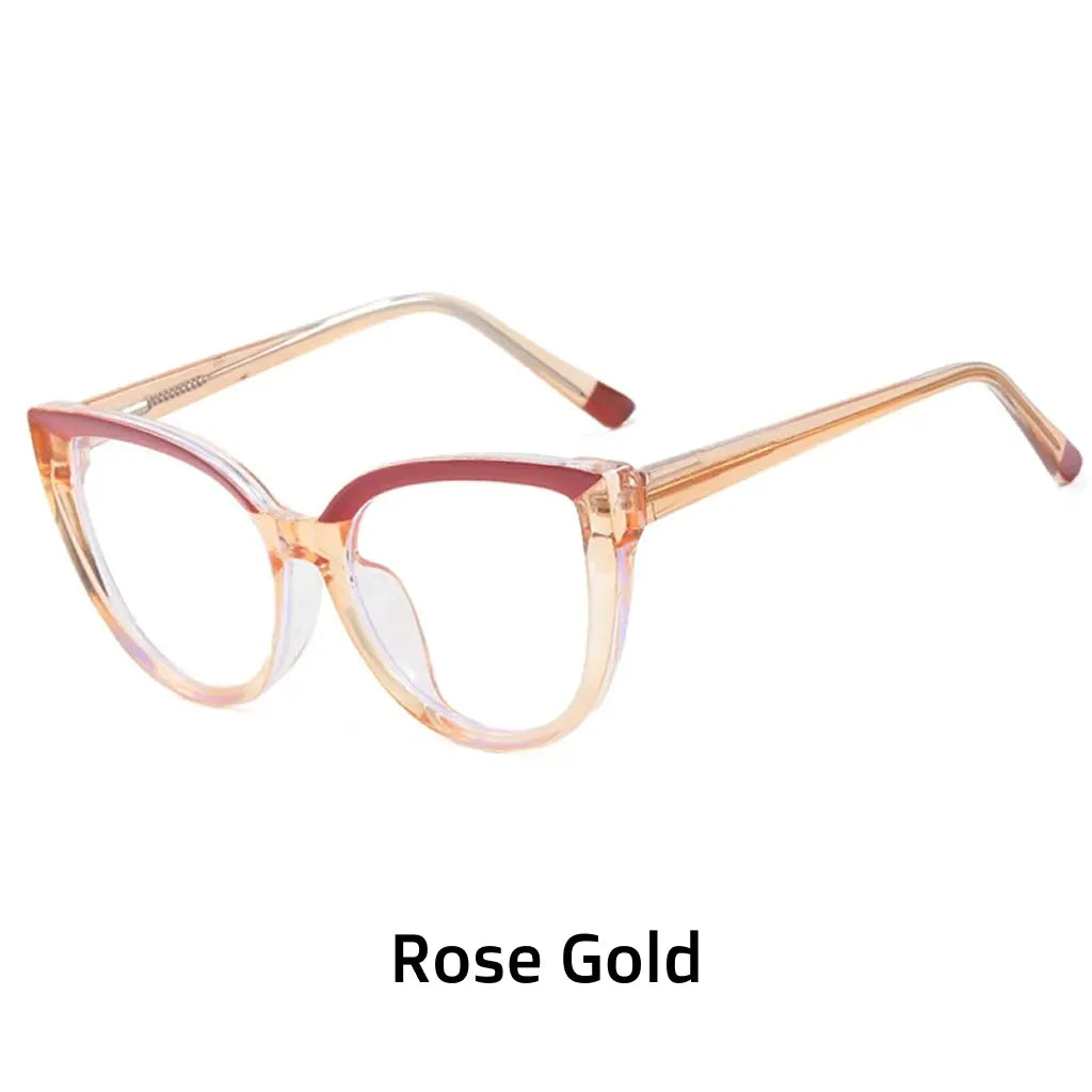 إطارات بصرية TR90 Cat Eye - نظارات طبية مضادة للضوء الأزرق للنساء