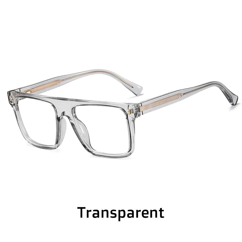 TR90 Retro Square Gradient Glasses Frame - Anti Blue Light