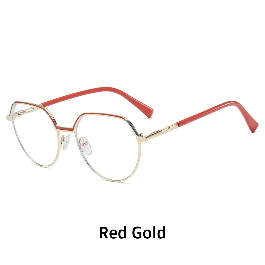 Polygonal Anti-Blue Light Eyeglasses for Women