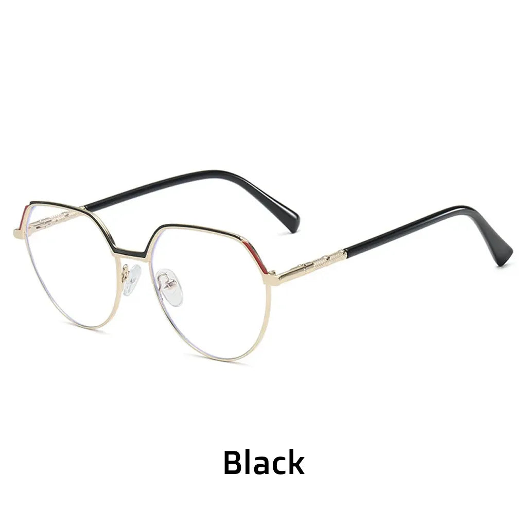 Polygonal Anti-Blue Light Eyeglasses for Women