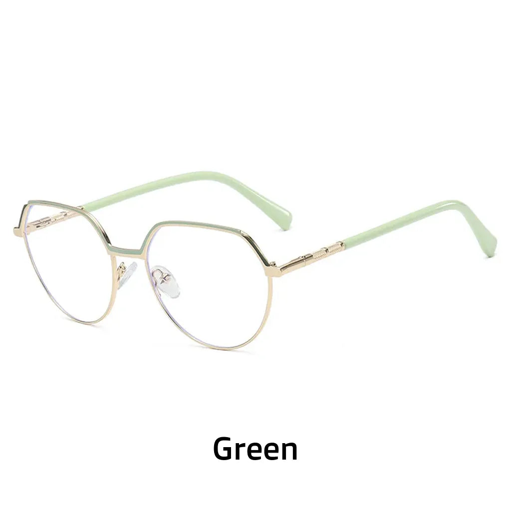 Polygonal Anti-Blue Light Eyeglasses for Women
