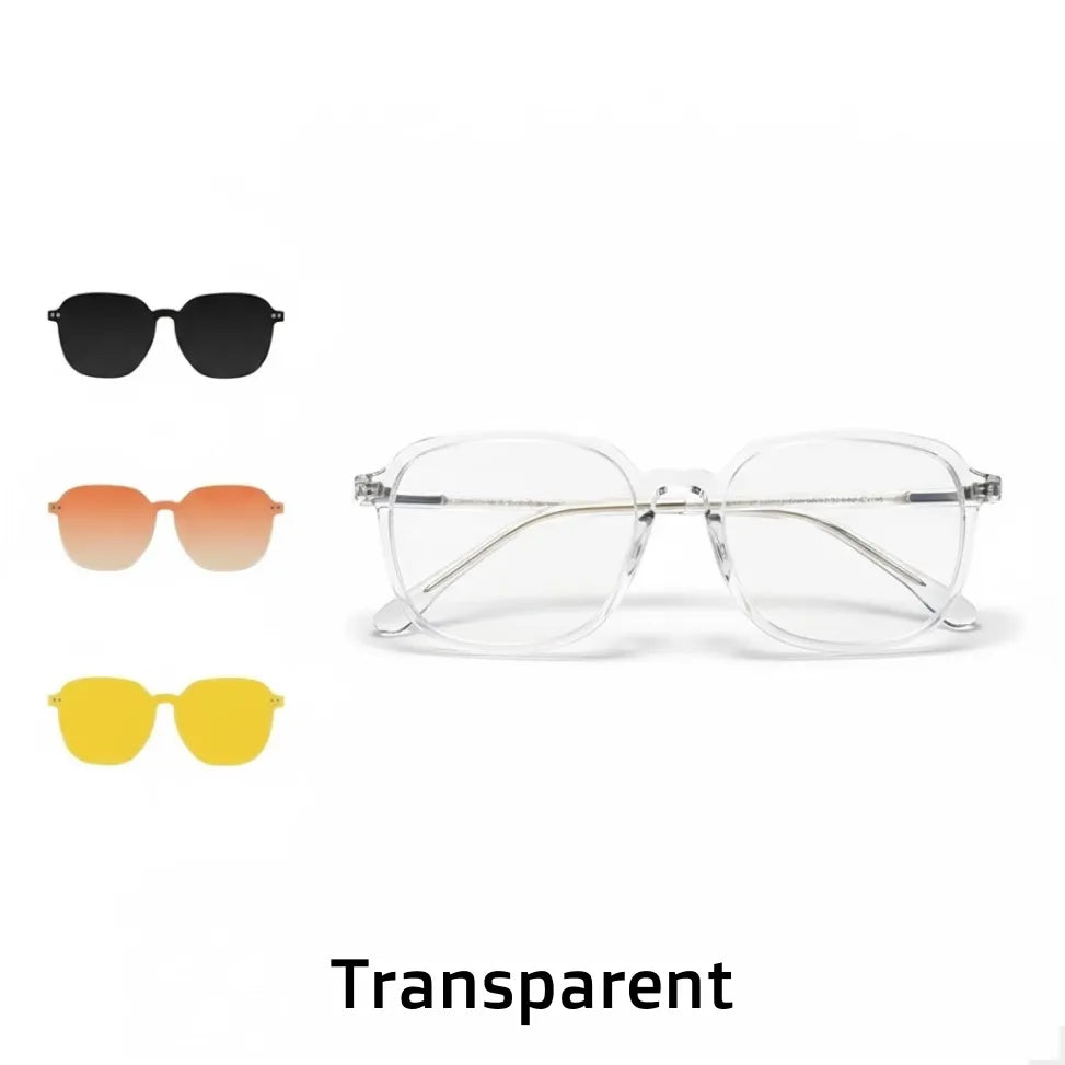 Magnetic Clip-On Sunglasses Frame - Retro Optical Glasses
