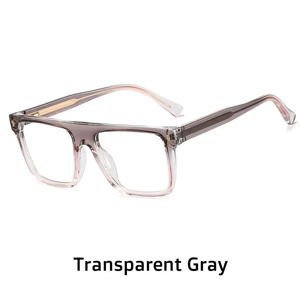 TR90 Retro Square Gradient Glasses Frame - Anti Blue Light