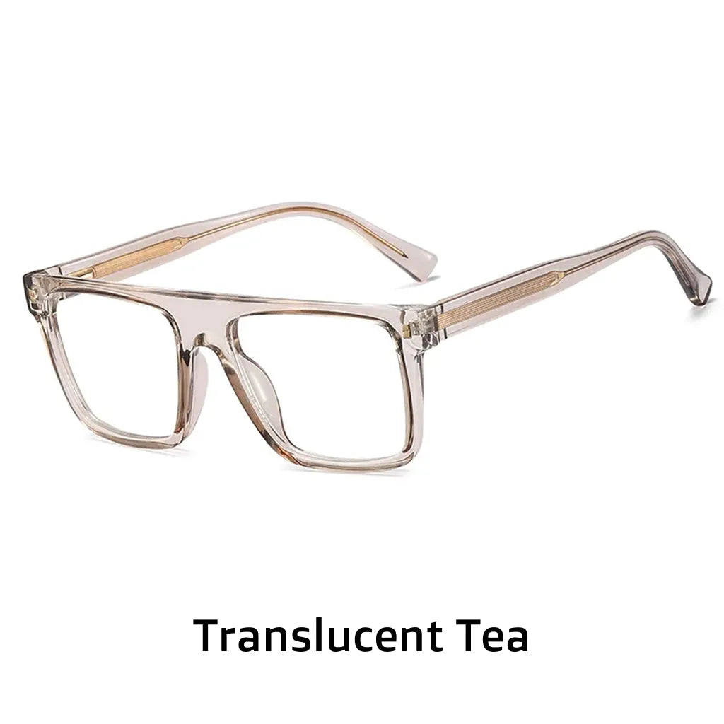 TR90 Retro Square Gradient Glasses Frame - Anti Blue Light
