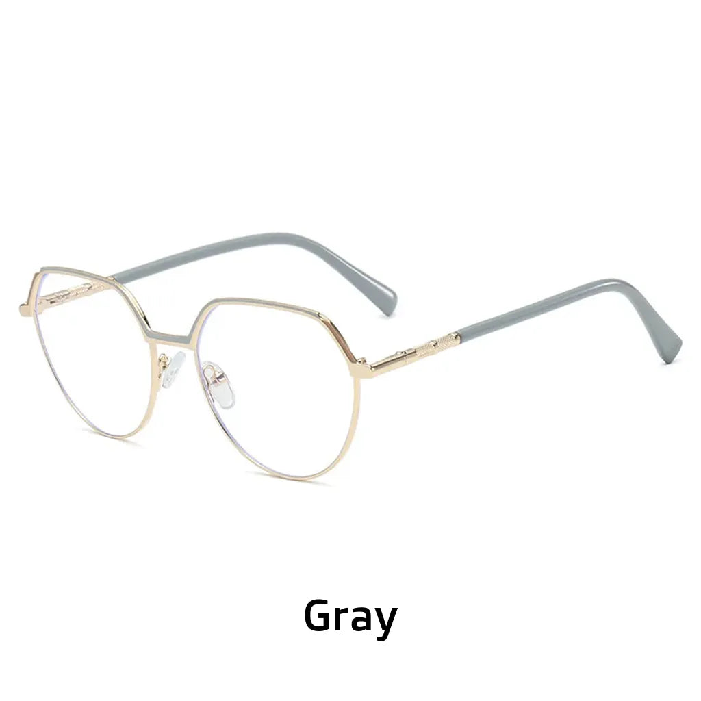 Polygonal Anti-Blue Light Eyeglasses for Women