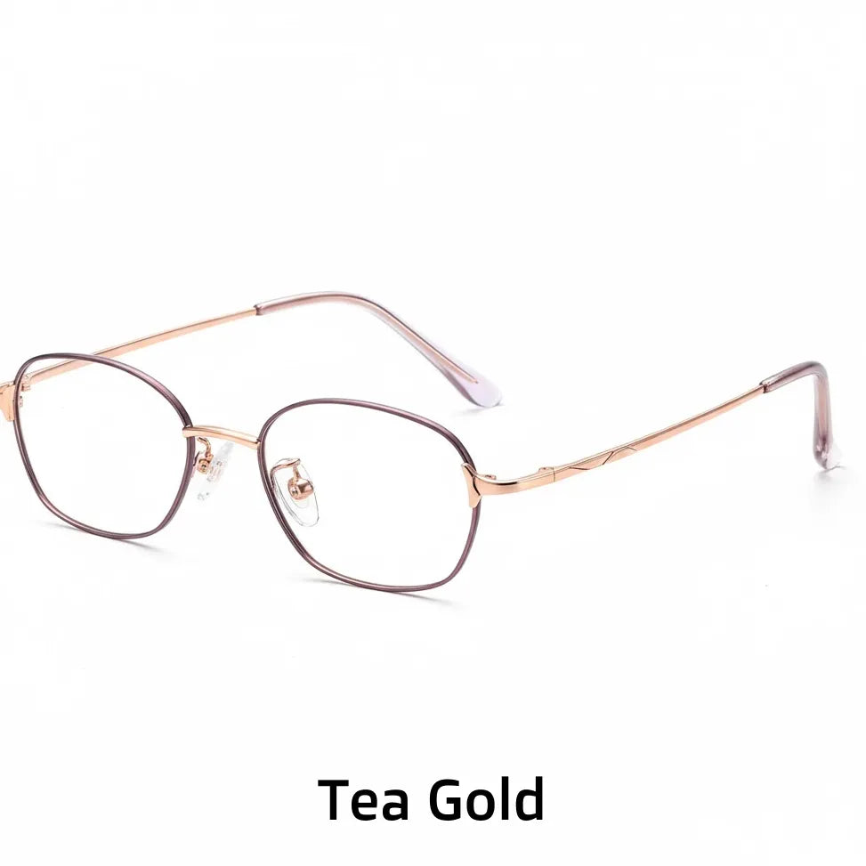 β Titanium Ultra Light Elliptical Women's Eyeglass Frame - Anti Blue Light Optical Prescription Frame 7001