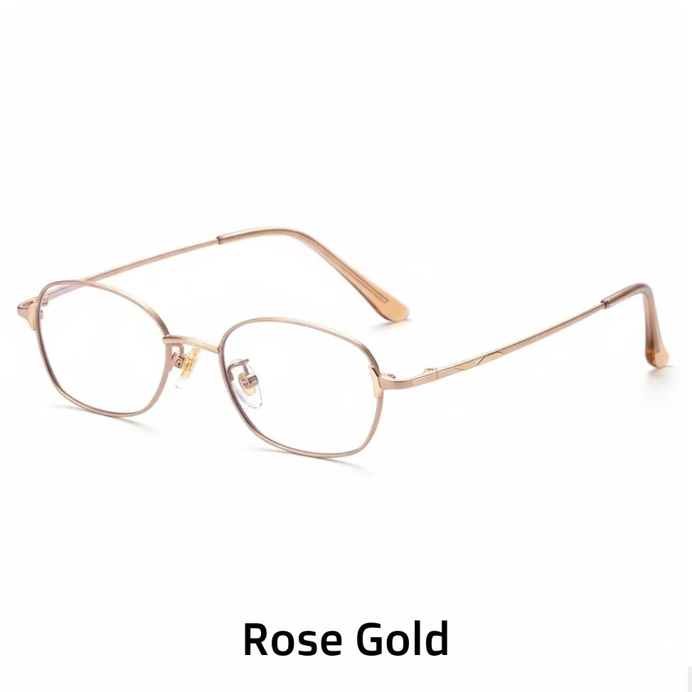 β Titanium Ultra Light Elliptical Women's Eyeglass Frame - Anti Blue Light Optical Prescription Frame 7001