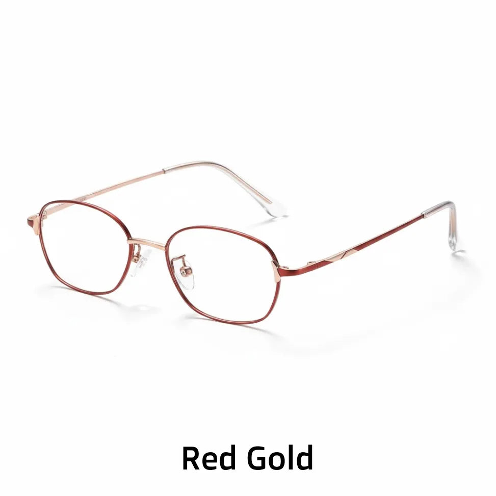 β Titanium Ultra Light Elliptical Women's Eyeglass Frame - Anti Blue Light Optical Prescription Frame 7001