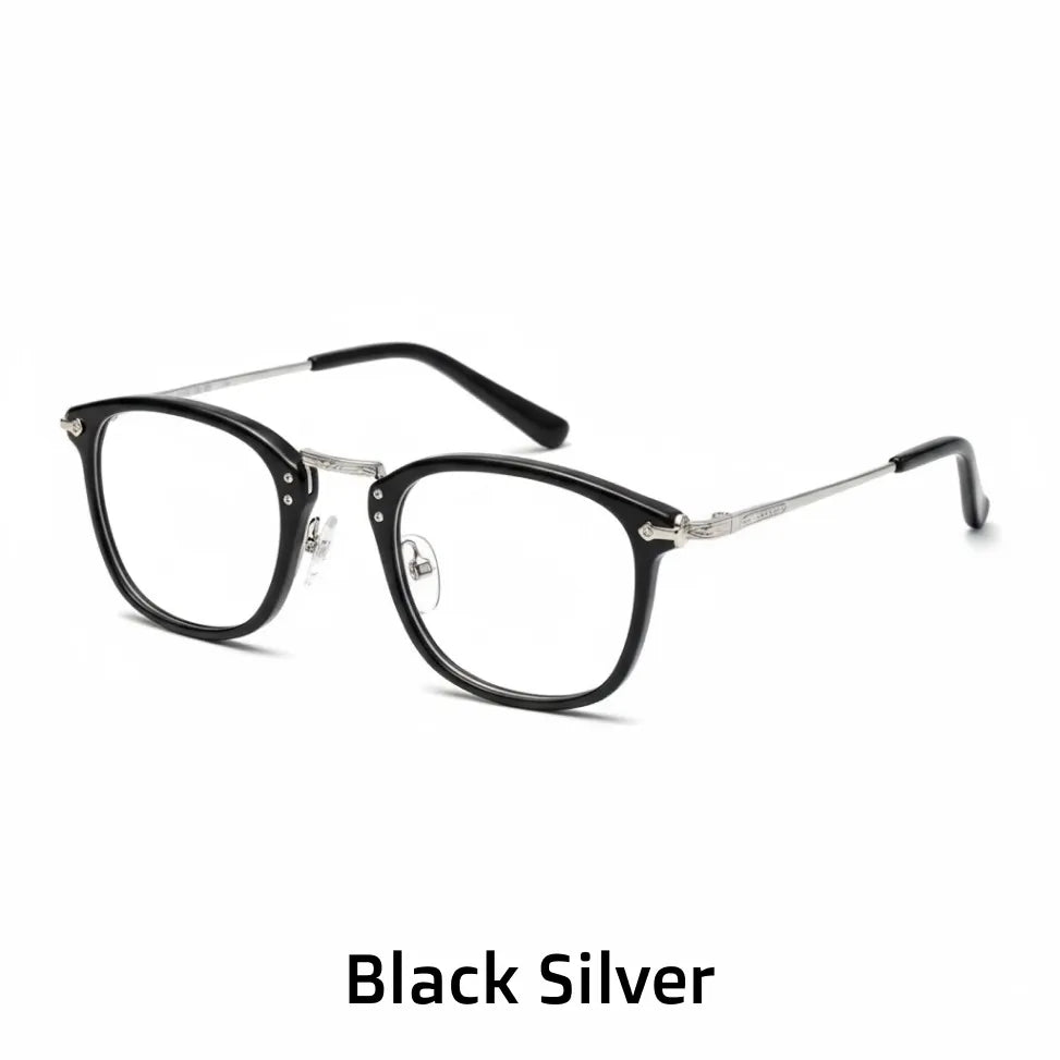 Retro Square Titanium Eyeglasses - Model 806