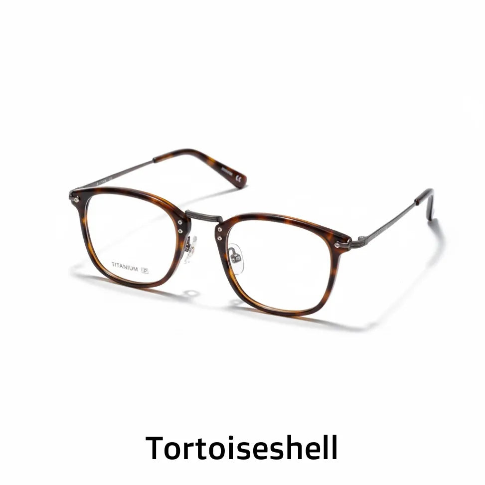 Retro Square Titanium Eyeglasses - Model 806