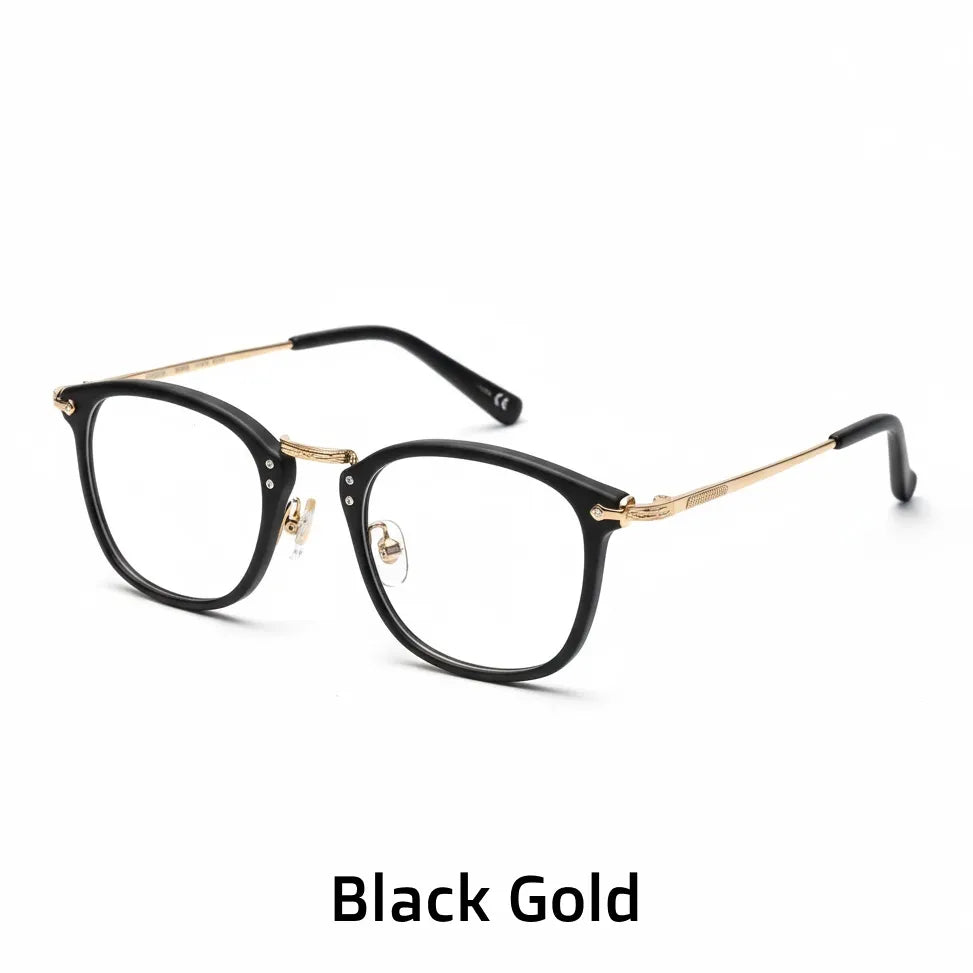 Retro Square Titanium Eyeglasses - Model 806