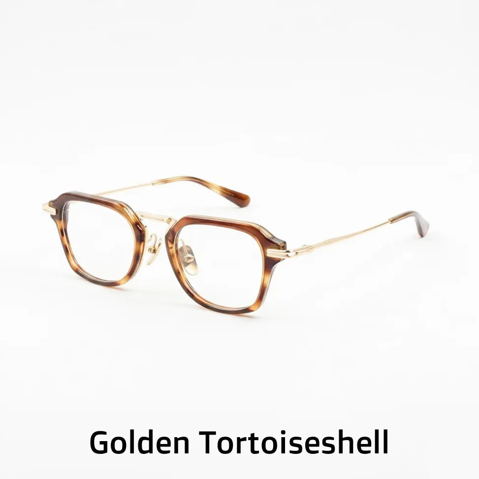 Retro Square Titanium Eyeglass Frame - Unisex Optical DTX413