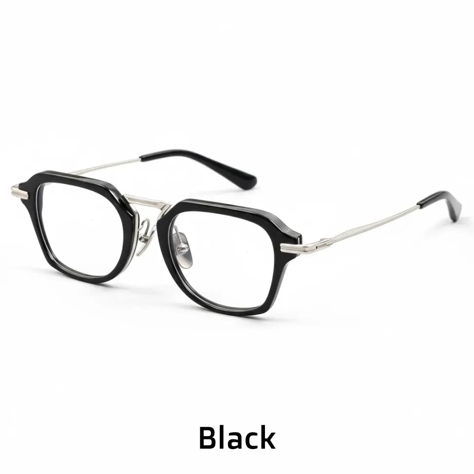 Retro Square Titanium Eyeglass Frame - Unisex Optical DTX413