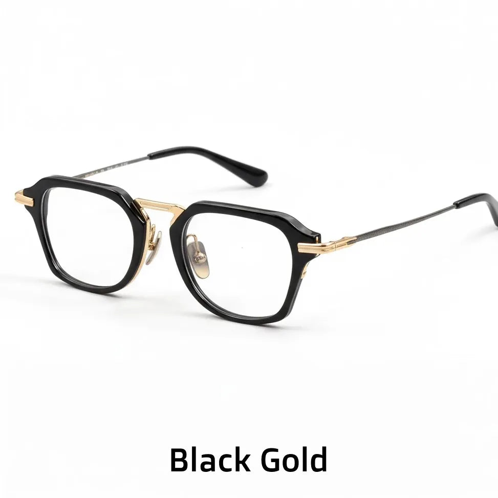 Retro Square Titanium Eyeglass Frame - Unisex Optical DTX413
