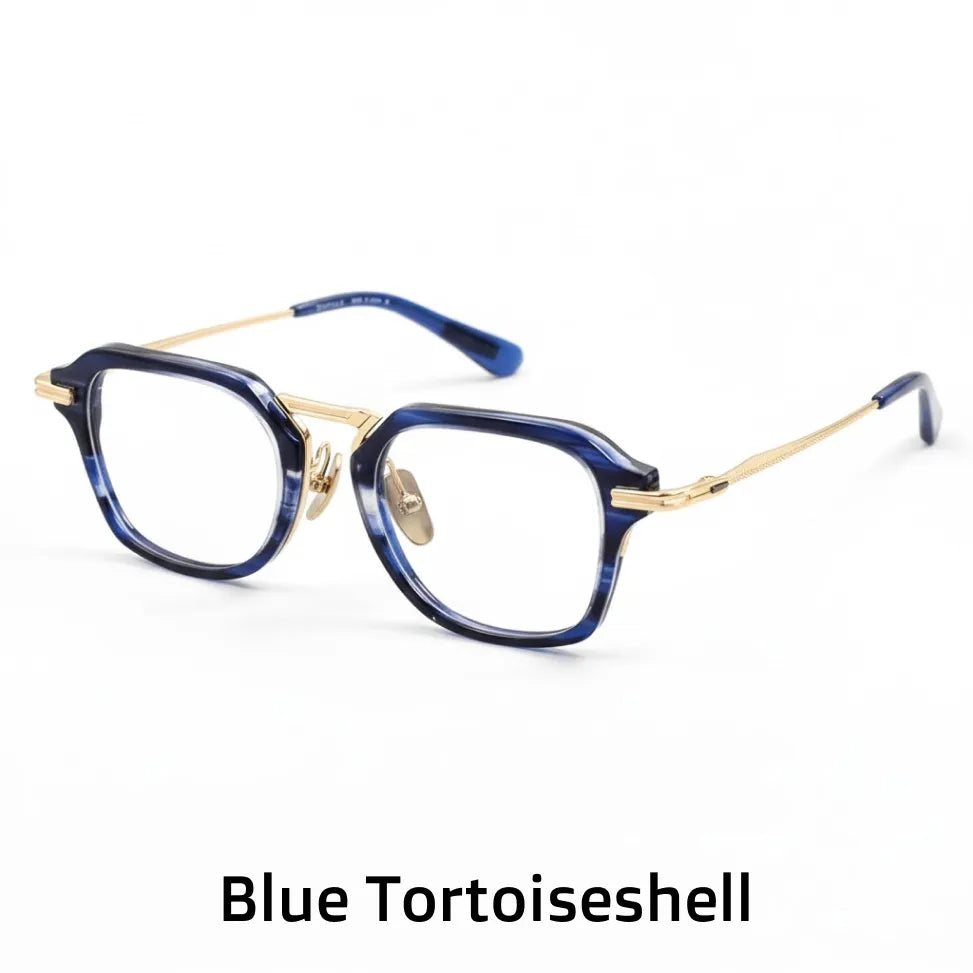 Retro Square Titanium Eyeglass Frame - Unisex Optical DTX413