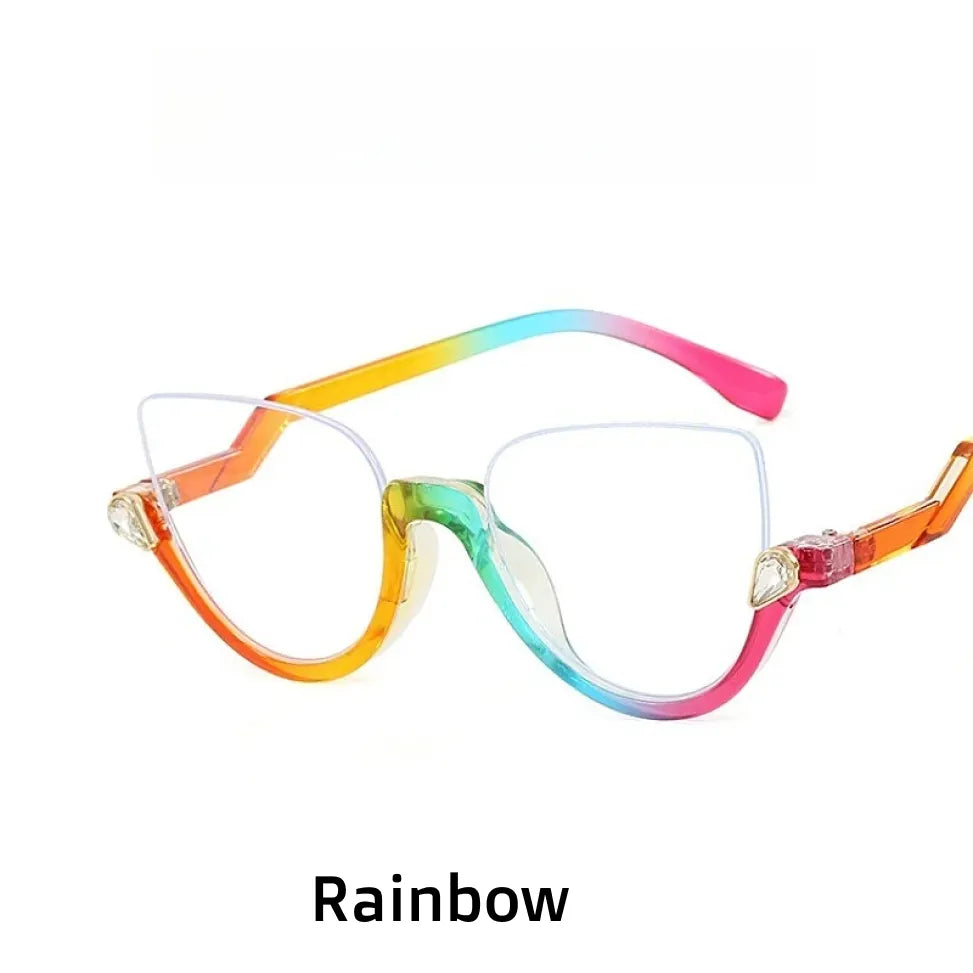 Retro Cat Eye Blue Light Blocking Glasses - Model 4357