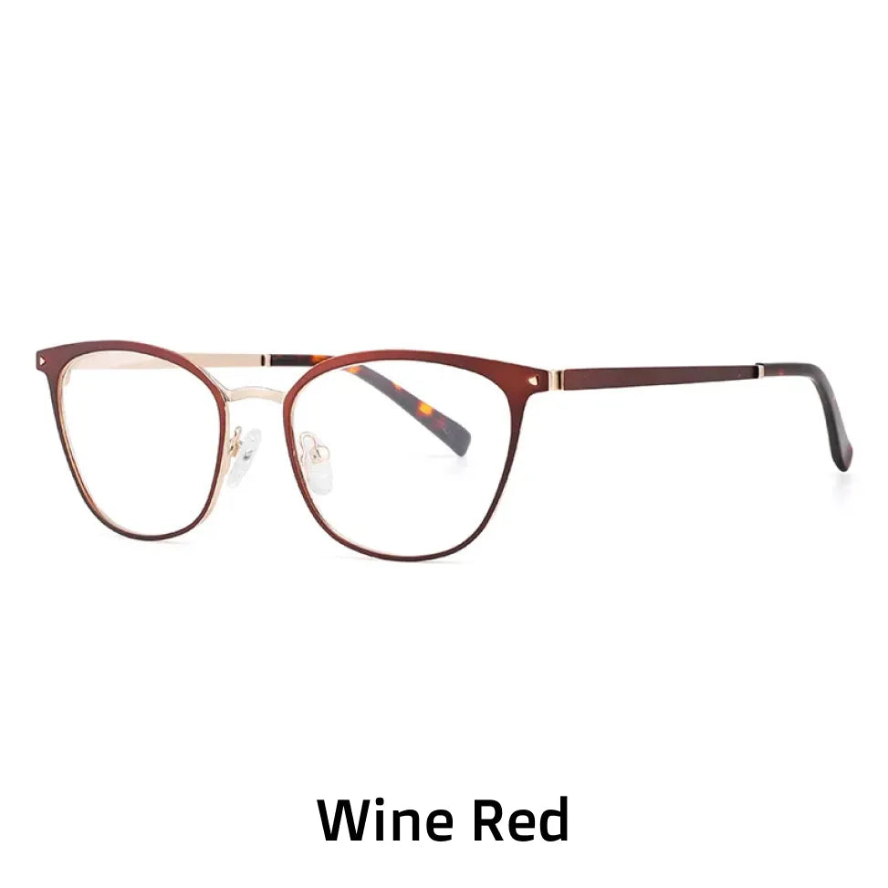 Ultra Light Metal Cat Eye Eyeglass Frame GL8850