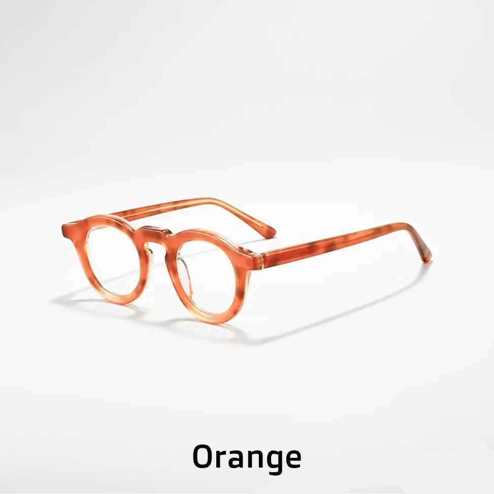 Retro Round Eyeglasses - Panel Splicing Optical Frame