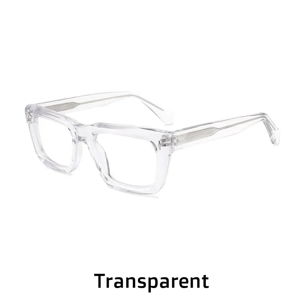 Square Retro Optical Prescription Glasses Frame - Men's Acetate Eyewear