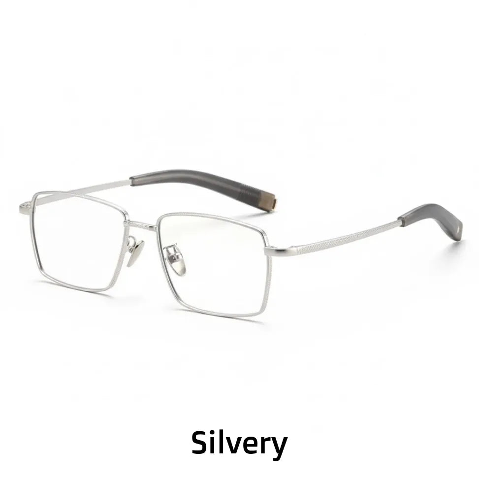 Ultra Light Titanium Eyeglass Frame - Square Optical Prescription Glasses for Large Faces