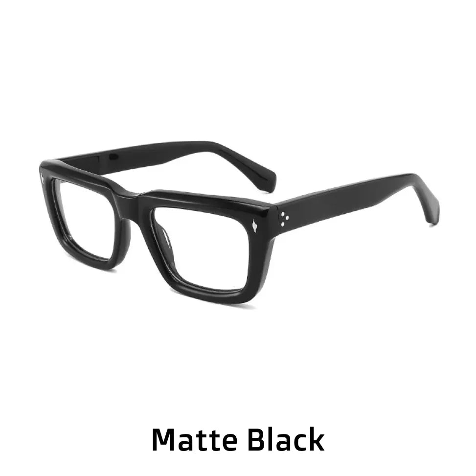 Square Retro Optical Prescription Glasses Frame - Men's Acetate Eyewear