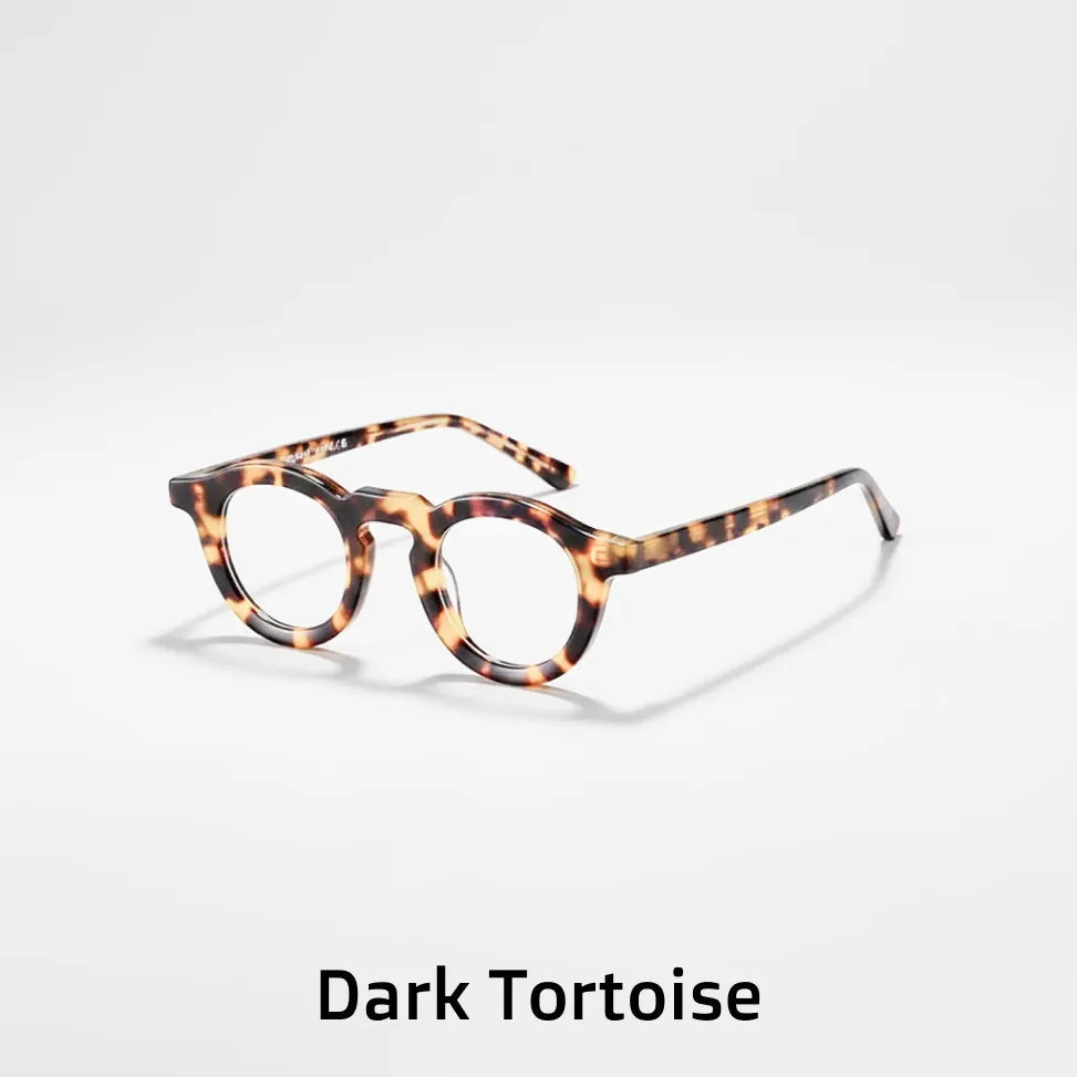 Retro Round Eyeglasses - Panel Splicing Optical Frame