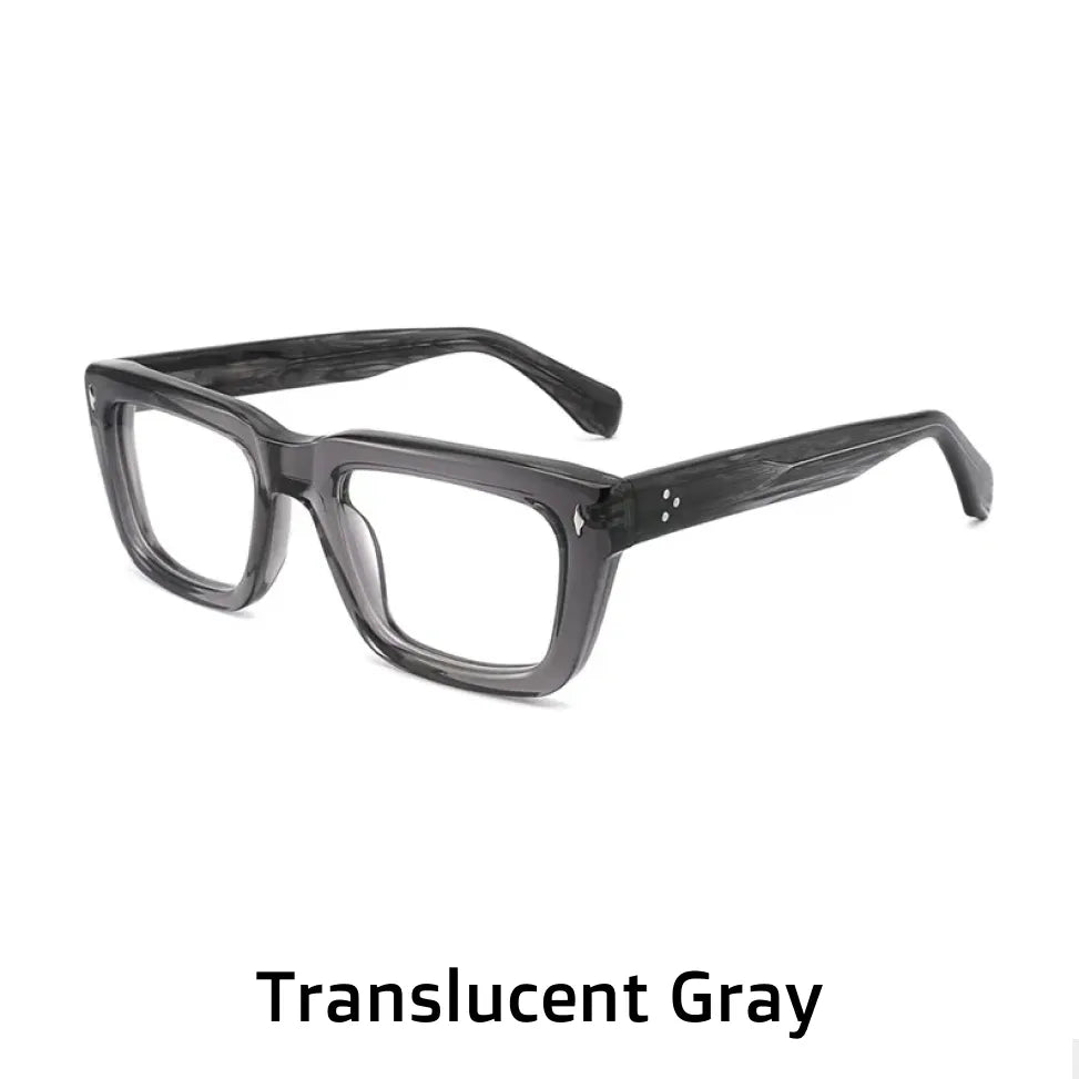 Square Retro Optical Prescription Glasses Frame - Men's Acetate Eyewear